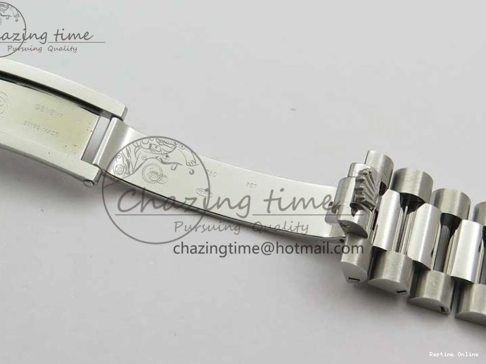 0417 SoftTouch Day-Date 40mm 228239 BP New Dial Version 904 SS Ice Blue T Crystal Markers Dial on SS President Bracelet A 2822